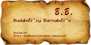 Budaházy Barnabás névjegykártya